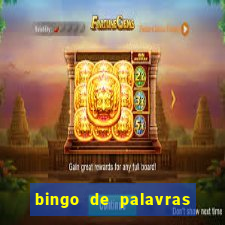 bingo de palavras 3 ano